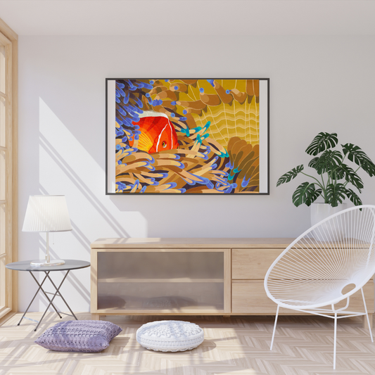 Pink Anemone Fish Art Print