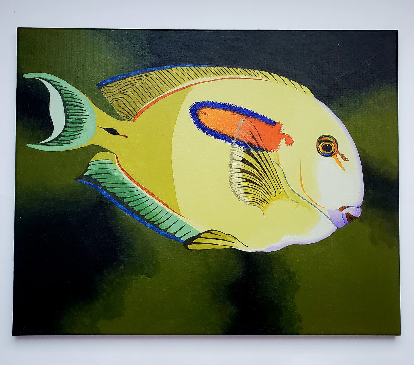 Orange-shouldered Surgeonfish Painting