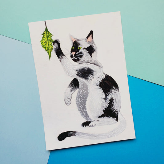 Tuxedo Cat Painting