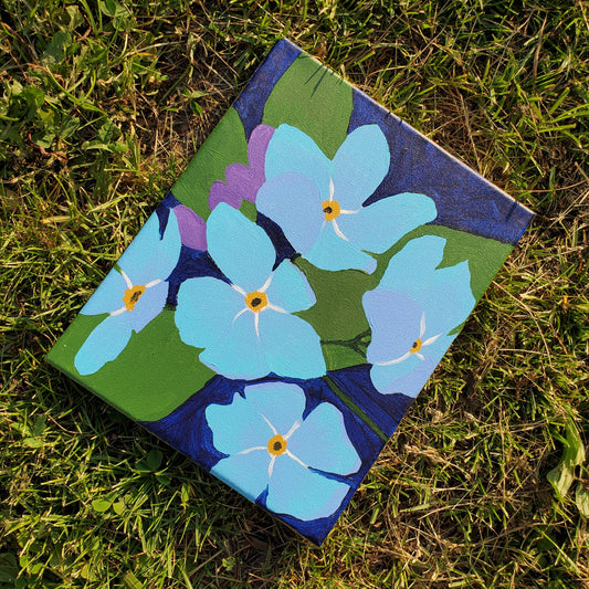 Blue Forget Me Nots Painting