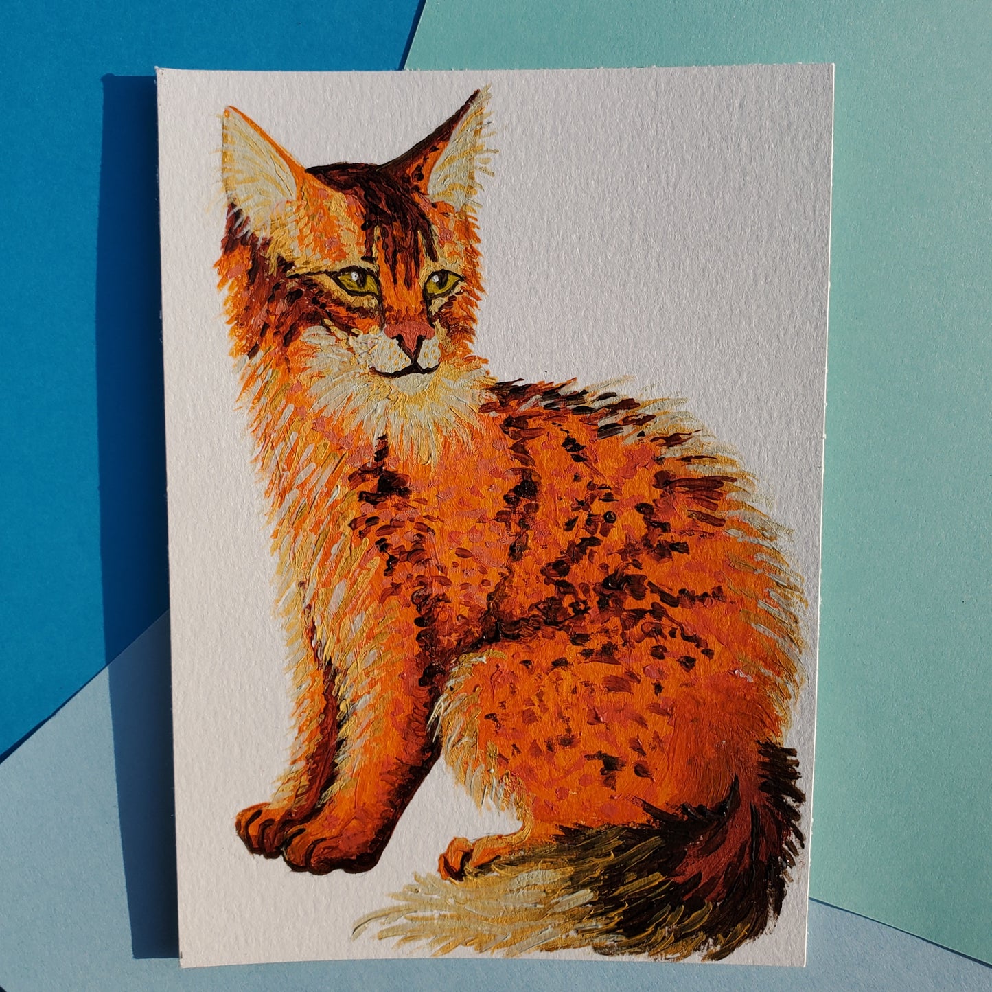 Somali Cat Painting