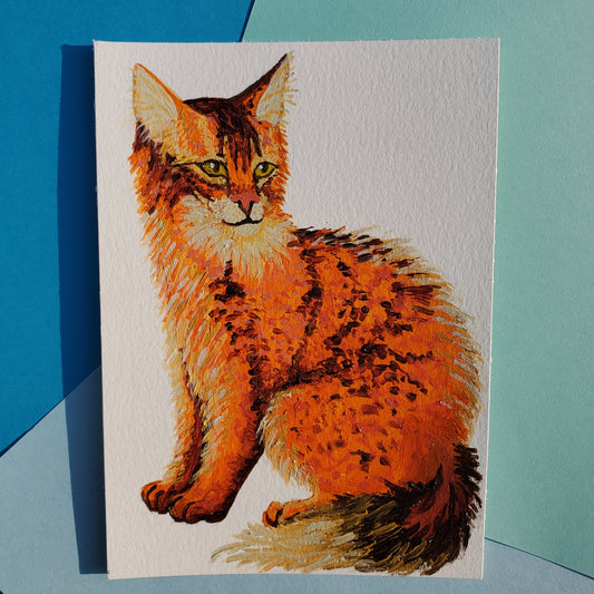 Somali Cat Painting