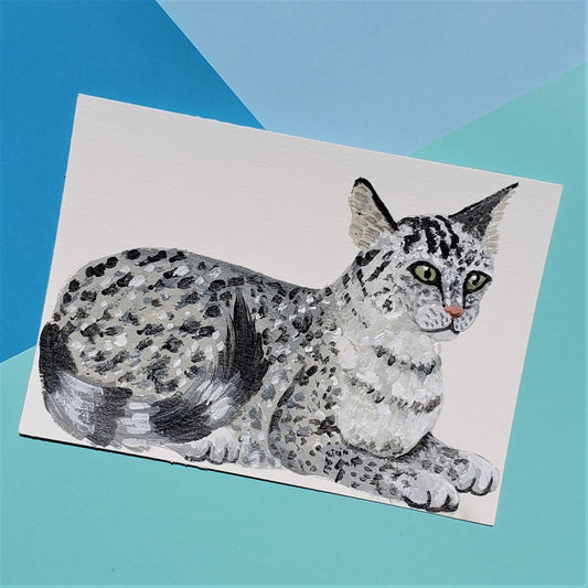 Egyptian Mau Cat Painting