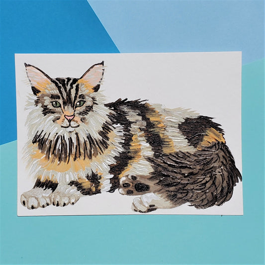 Maine Coon Cat Painting