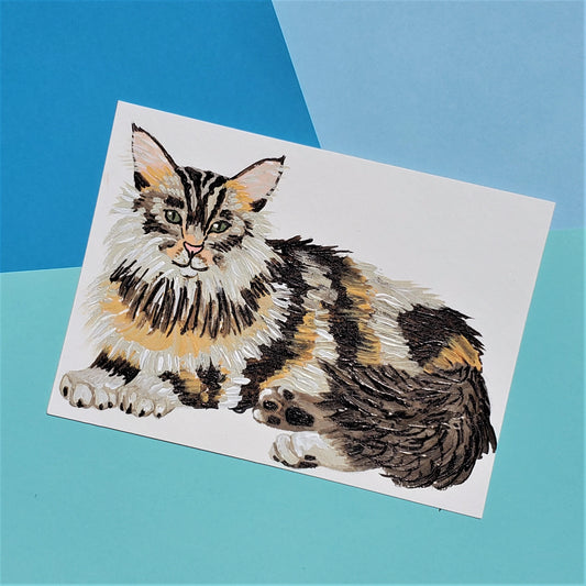 Maine Coon Cat Painting