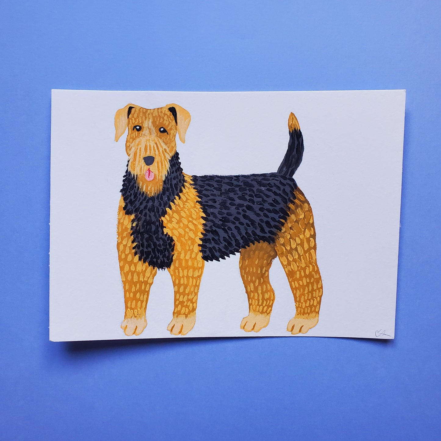 Airedale Terrier Painting