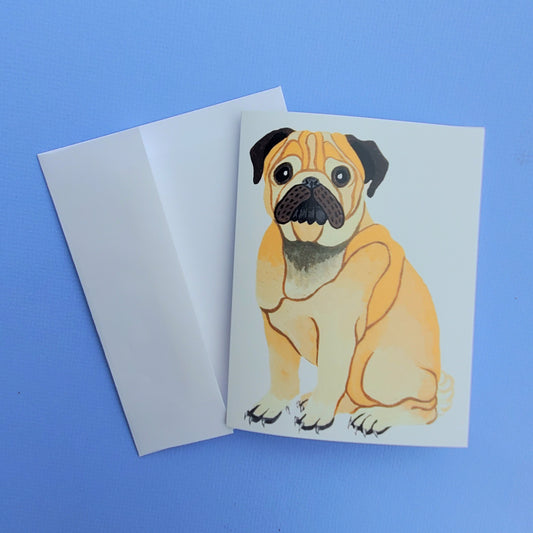 Pug Greeting Card