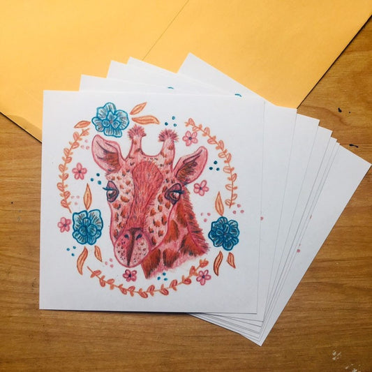 Giraffe-Spring Collection Print