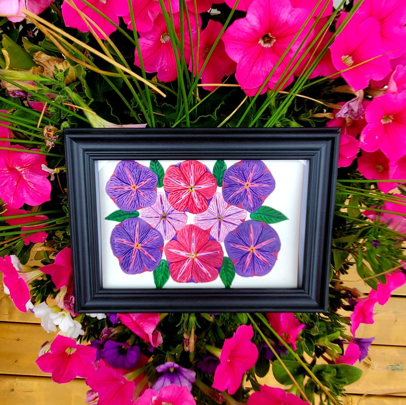 Ipomoea Flower Framed Painting