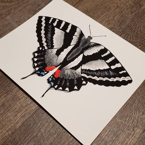 Zebra Swallowtail Butterfly Painting