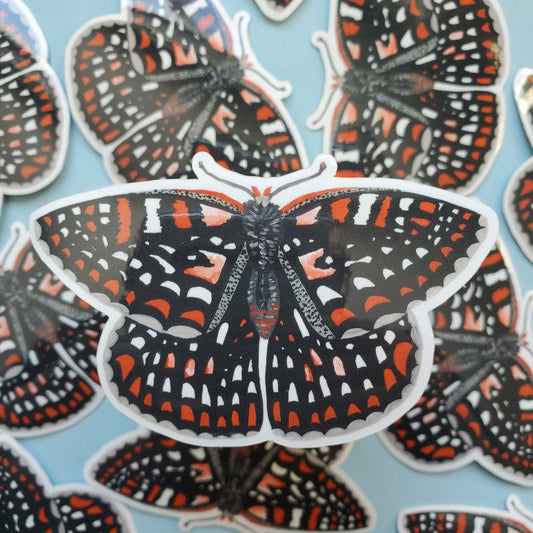 Quino Checkerspot Butterfly Sticker