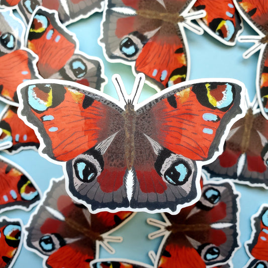 Peacock Butterfly Sticker