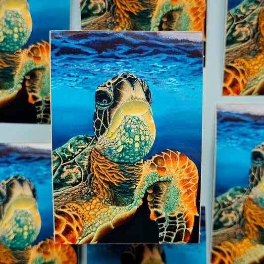 Sea Turtle Painting Sticker