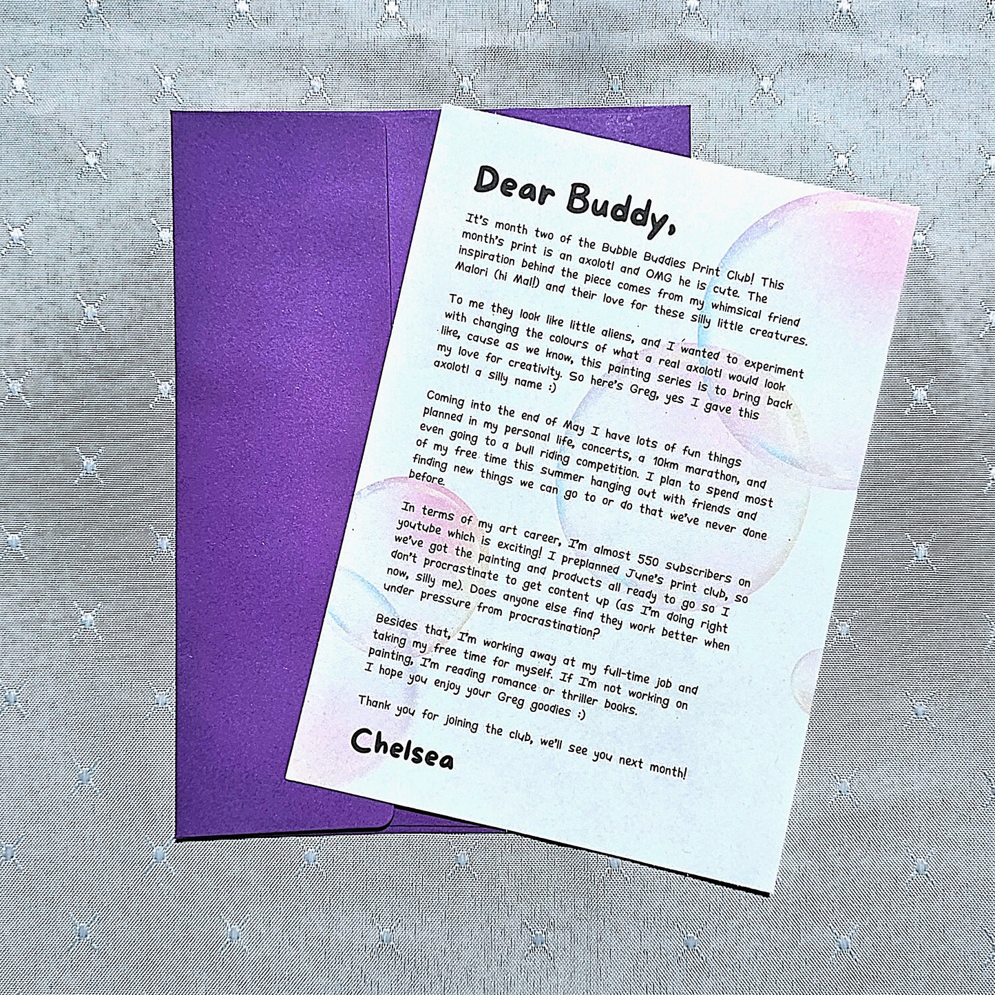 Bubble Buddies Monthly Print Club