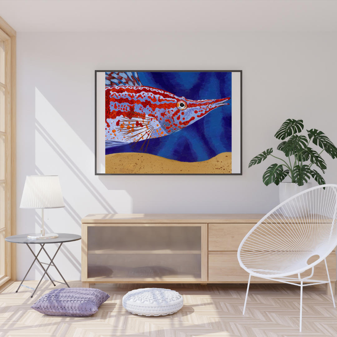 Longnose Hawkfish Art Print