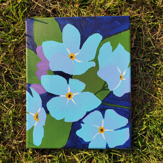 Blue Forget Me Nots Painting