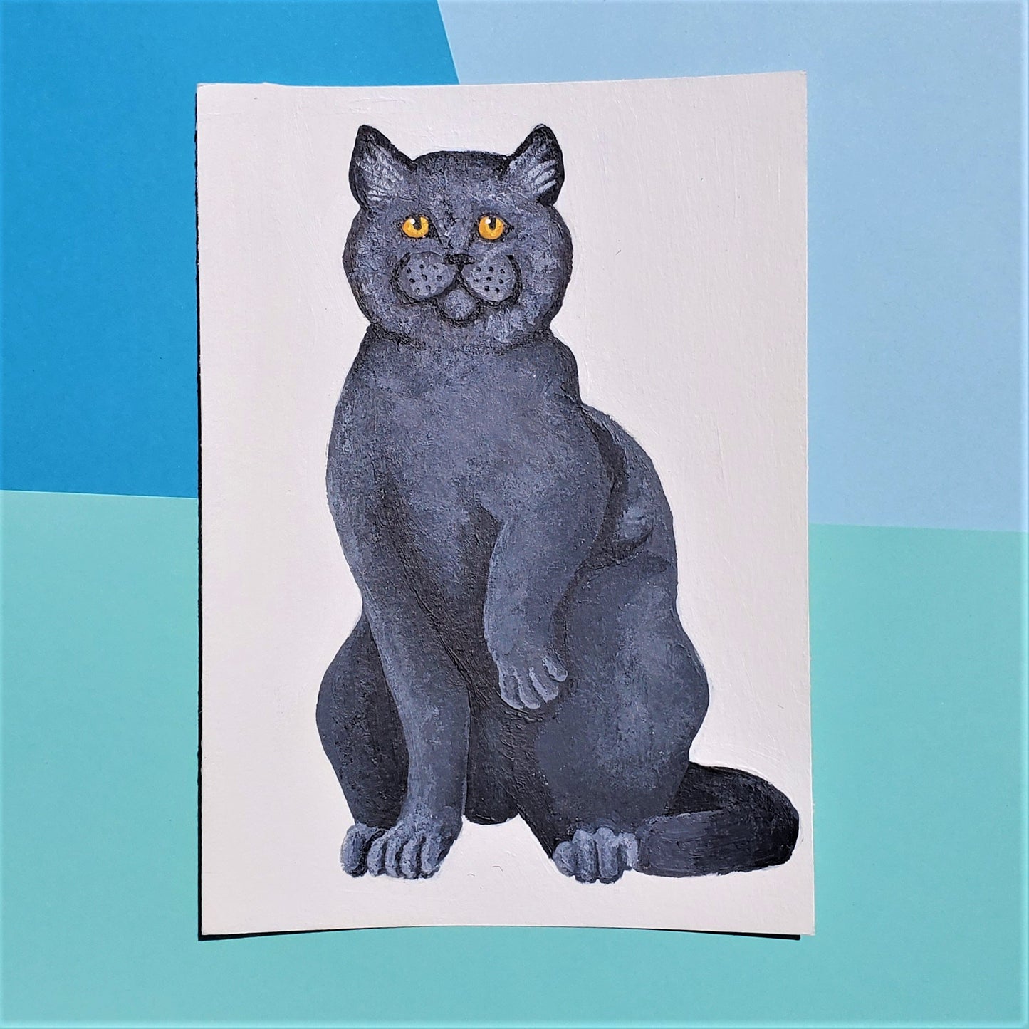 British Shorthair Cat Painting