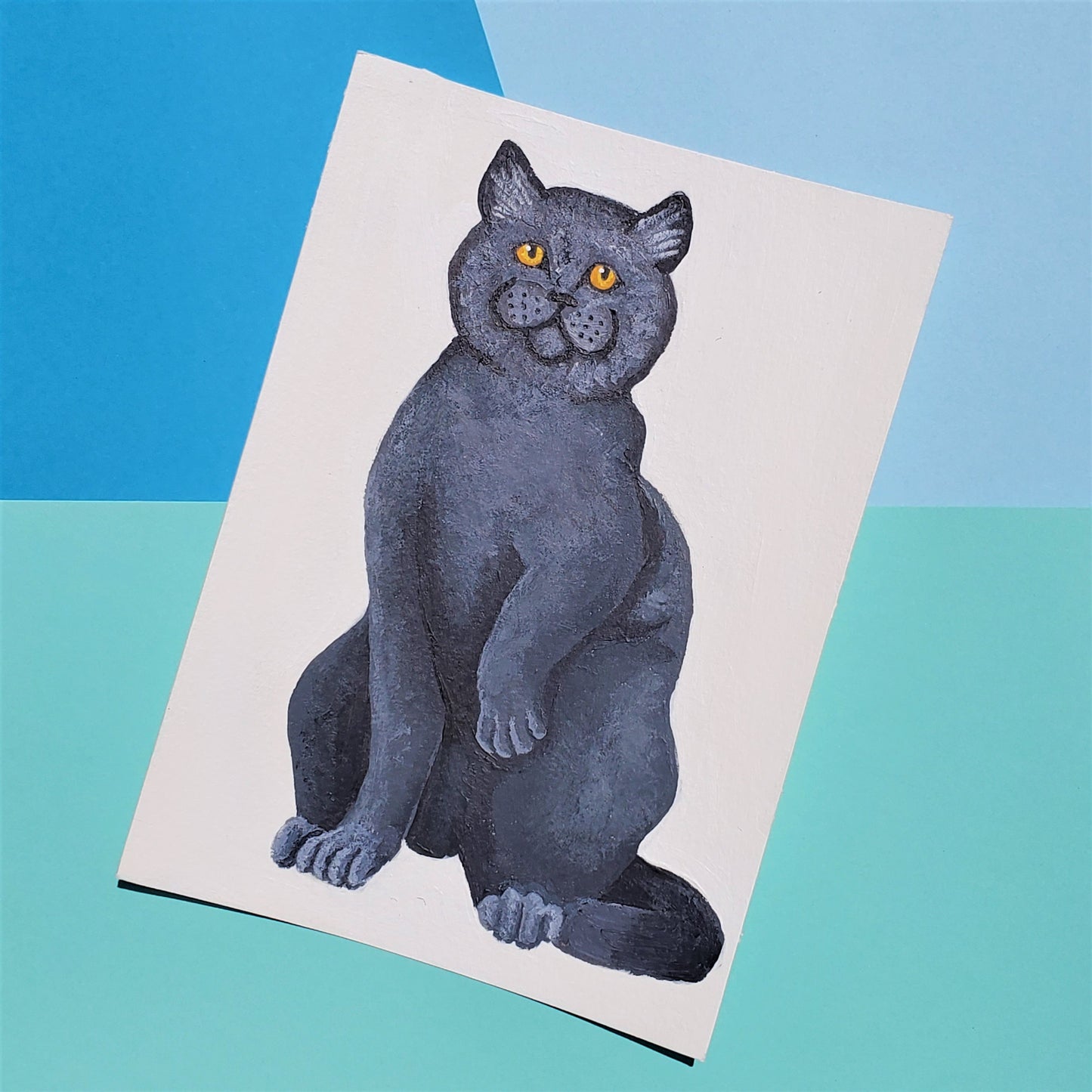 British Shorthair Cat Painting