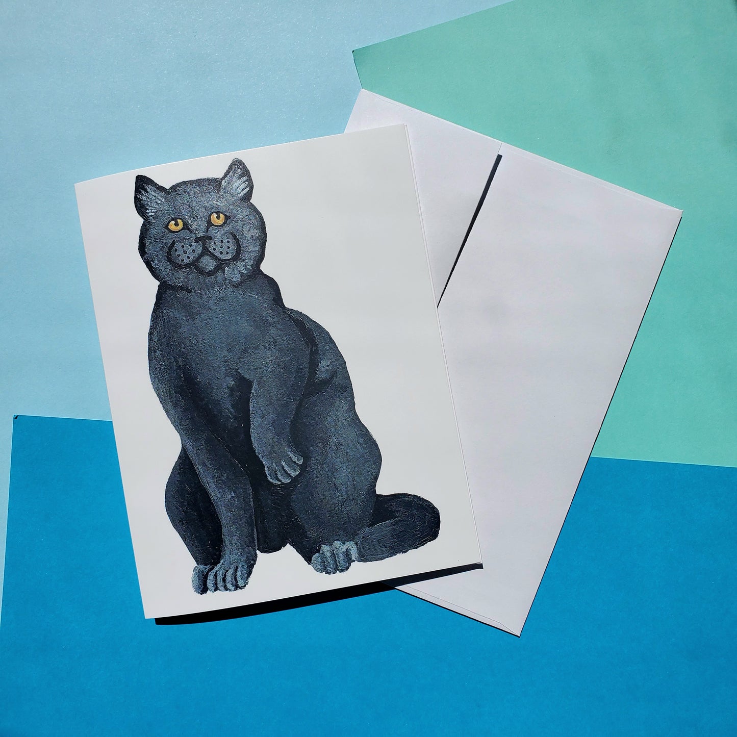 British Shorthair Cat Greeting Card