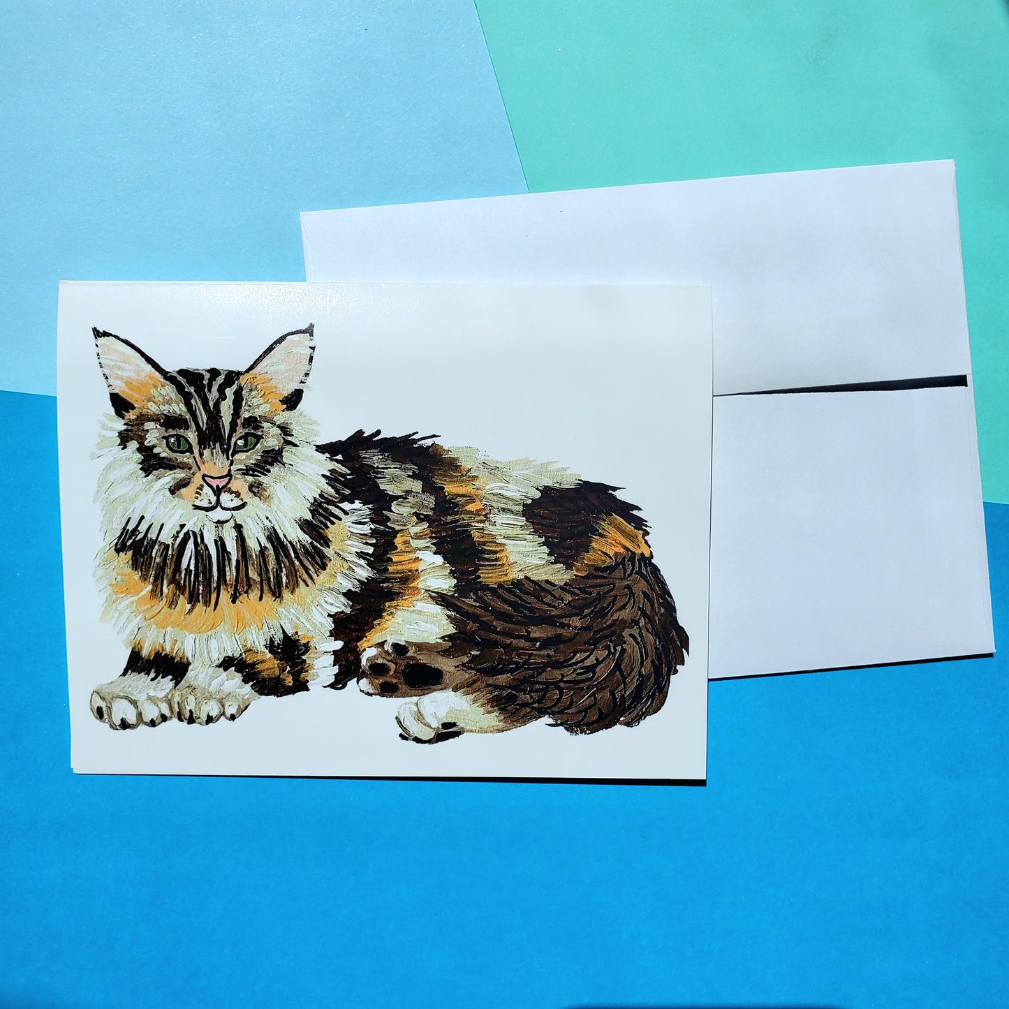 Maine Coon Cat Greeting Card