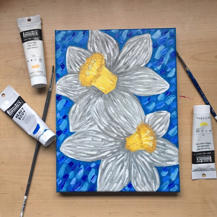 Daffodils Acrylic Painting