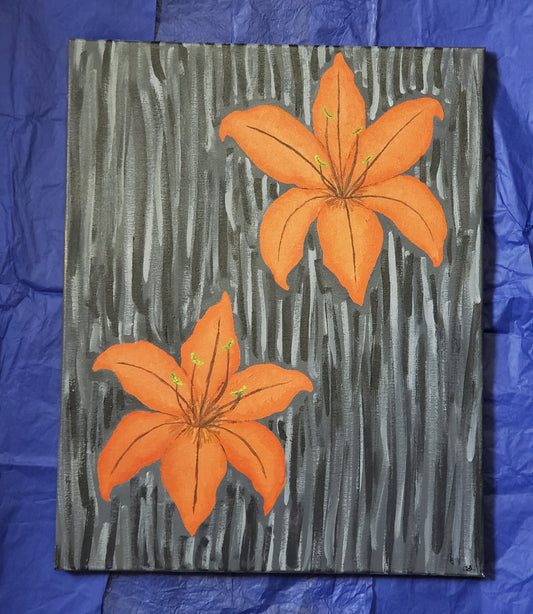 Orange Lily Painting