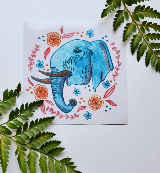 Elephant-Spring Collection Print