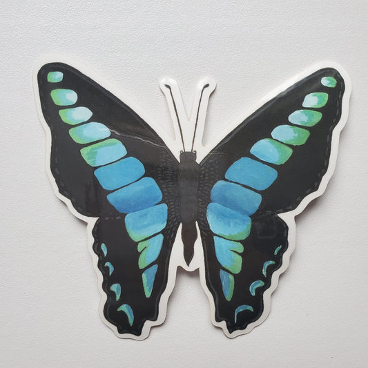 Blue Triangle Butterfly Sticker