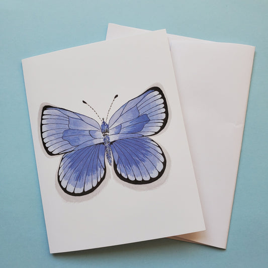 Cinderella Blue Butterfly Greeting Card